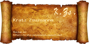 Kratz Zsuzsanna névjegykártya