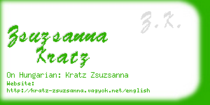 zsuzsanna kratz business card